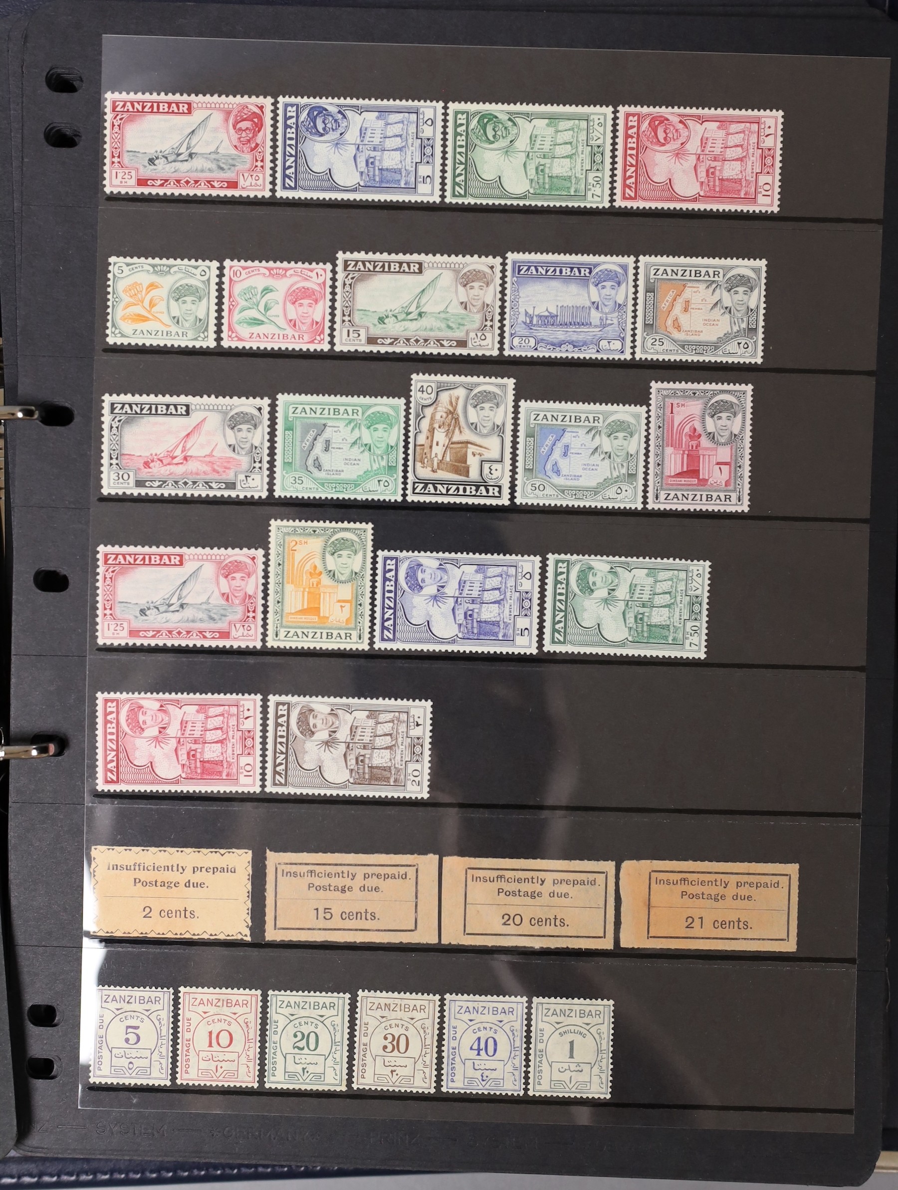 A stamp collection, GB and Commonwealth, contained in two albums